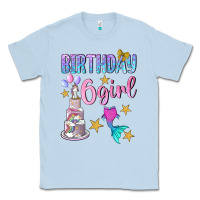 Dusty Blue birthday girl 6 Classic Tee - BundleAndBundleShop