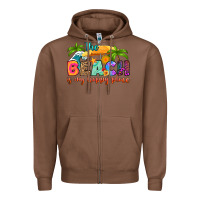 Chestnut the beach is my happy place Zipper Hoodie - RanaPortraitStore