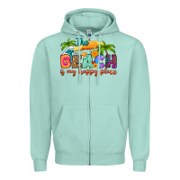 Seafoam the beach is my happy place Zipper Hoodie - RanaPortraitStore