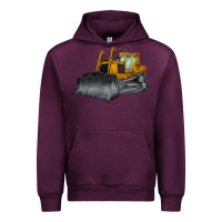 Mauve Wine Bulldozer Urban Hoodie - LillyAllenDesigns