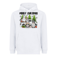 White merry christmas gnomies Heavyweight Hoodie - texasbilliewilder