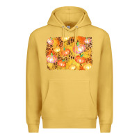 Antique Gold fall pumpkin background Premium Hoodie - AdoDesignShop