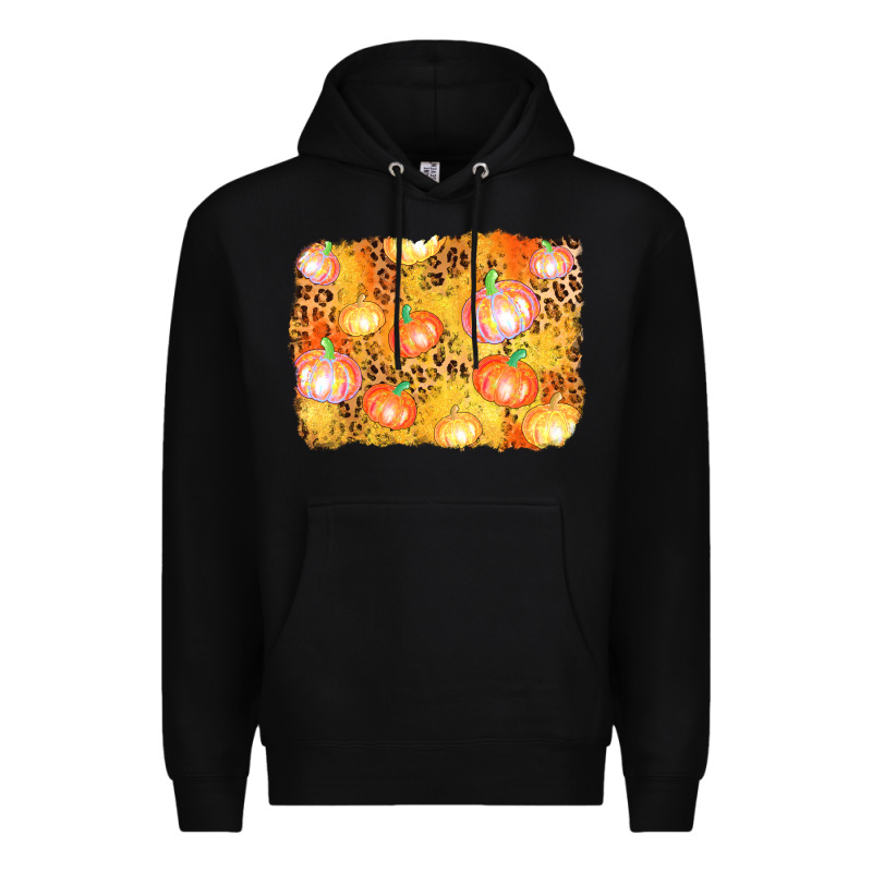 Fall Pumpkin Background Premium Hoodie by AdoDesignShop | Teevron