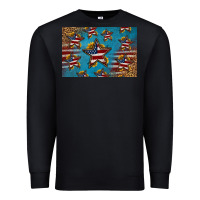 Black 4th of july stars skinny metal can holder Premium Sweatshirt - HRA Design Shop