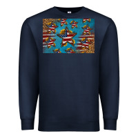 Navy 4th of july stars skinny metal can holder Premium Sweatshirt - HRA Design Shop
