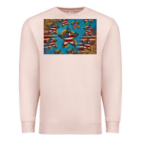 Pale Pink 4th of july stars skinny metal can holder Premium Sweatshirt - HRA Design Shop