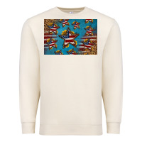 Sandshell 4th of july stars skinny metal can holder Premium Sweatshirt - HRA Design Shop