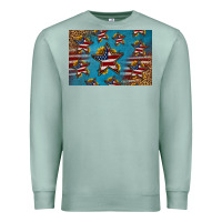 4th Of July Stars Skinny Metal Can Holder Premium Sweatshirt | Teevron
