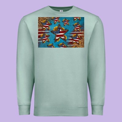 4th Of July Stars Skinny Metal Can Holder Premium Sweatshirt Designed By Hra Design Shop