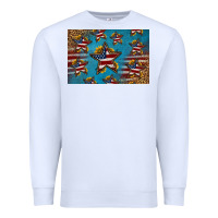 White 4th of july stars skinny metal can holder Premium Sweatshirt - HRA Design Shop