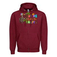Burgundy find me under the palms Zipper Hoodie - RanaPortraitStore