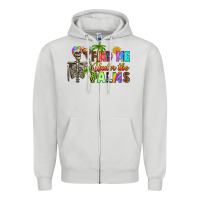 Dove Grey find me under the palms Zipper Hoodie - RanaPortraitStore