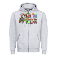 Heather Grey find me under the palms Zipper Hoodie - RanaPortraitStore