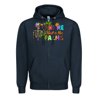 Navy find me under the palms Zipper Hoodie - RanaPortraitStore