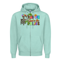 Seafoam find me under the palms Zipper Hoodie - RanaPortraitStore