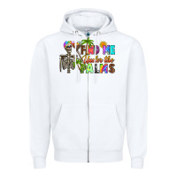 White find me under the palms Zipper Hoodie - RanaPortraitStore