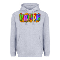 Heather Grey pride Heavyweight Hoodie - Zillion Design Studio