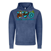 Vintage Denim peace love  gemstone Vintage Hoodie - AdoDesignShop