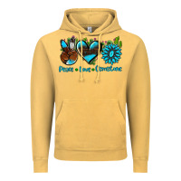 Vintage Mustard peace love  gemstone Vintage Hoodie - AdoDesignShop