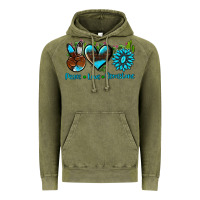 Vintage Olive peace love  gemstone Vintage Hoodie - AdoDesignShop
