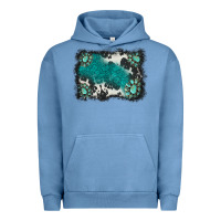 Pigment Pebble Blue gemstones background Urban Hoodie - BarkalooDesign