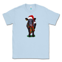 Dusty Blue black angus Classic Tee - RanaPortraitStore