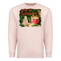 Pale Pink tis the season Premium Sweatshirt - FaDigitalArtStudio
