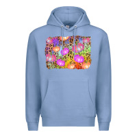 Colony Blue colourful pumpkin background Premium Hoodie - AdoDesignShop