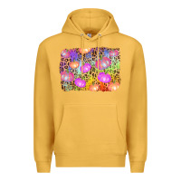 Mustard colourful pumpkin background Premium Hoodie - AdoDesignShop