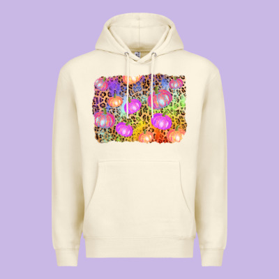 Colourful Pumpkin Background Premium Hoodie Designed By Adodesignshop