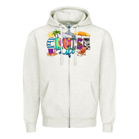 Oatmeal Heather cruise life Zipper Hoodie - RanaPortraitStore