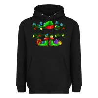 Black custom name christmas elf Heavyweight Hoodie - texasbilliewilder