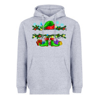 Heather Grey custom name christmas elf Heavyweight Hoodie - texasbilliewilder