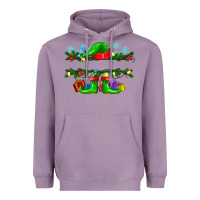 Lavender custom name christmas elf Heavyweight Hoodie - texasbilliewilder