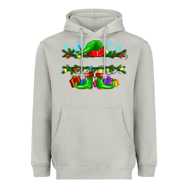 Custom Name Christmas Elf Heavyweight Hoodie by texasbilliewilder | Teevron