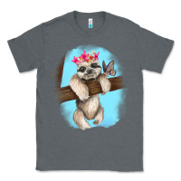 Charcoal Heather baby sloth Classic Tee - RanaPortraitStore