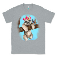 Heather Grey baby sloth Classic Tee - RanaPortraitStore