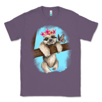 Lavender baby sloth Classic Tee - RanaPortraitStore
