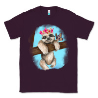 Plum baby sloth Classic Tee - RanaPortraitStore