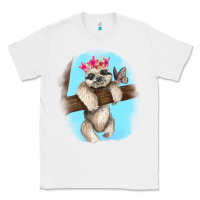 White baby sloth Classic Tee - RanaPortraitStore