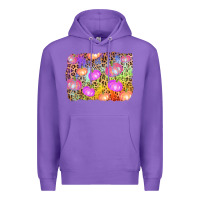 Purple colourful pumpkin background Premium Hoodie - AdoDesignShop