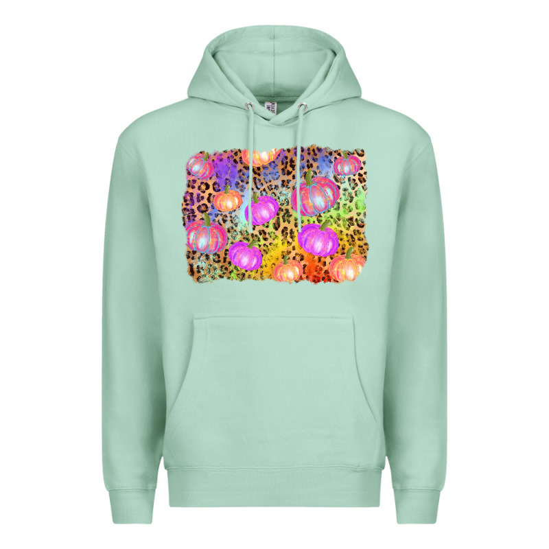 Colourful Pumpkin Background Premium Hoodie by AdoDesignShop | Teevron
