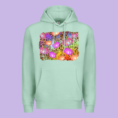 Colourful Pumpkin Background Premium Hoodie Designed By Adodesignshop