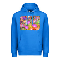 True Royal colourful pumpkin background Premium Hoodie - AdoDesignShop