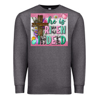 Charcoal Heather he is risen indeed tumbler Premium Sweatshirt - Neo Western