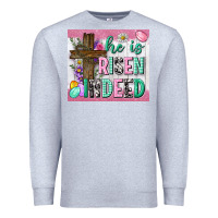Heather Grey he is risen indeed tumbler Premium Sweatshirt - Neo Western