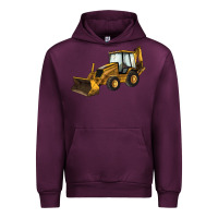 Mauve Wine Backhoe Loader Truck Urban Hoodie - LillyAllenDesigns