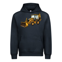 Navy Backhoe Loader Truck Urban Hoodie - LillyAllenDesigns