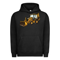 Pigment Black Backhoe Loader Truck Urban Hoodie - LillyAllenDesigns