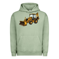 Pigment Oil Green Backhoe Loader Truck Urban Hoodie - LillyAllenDesigns